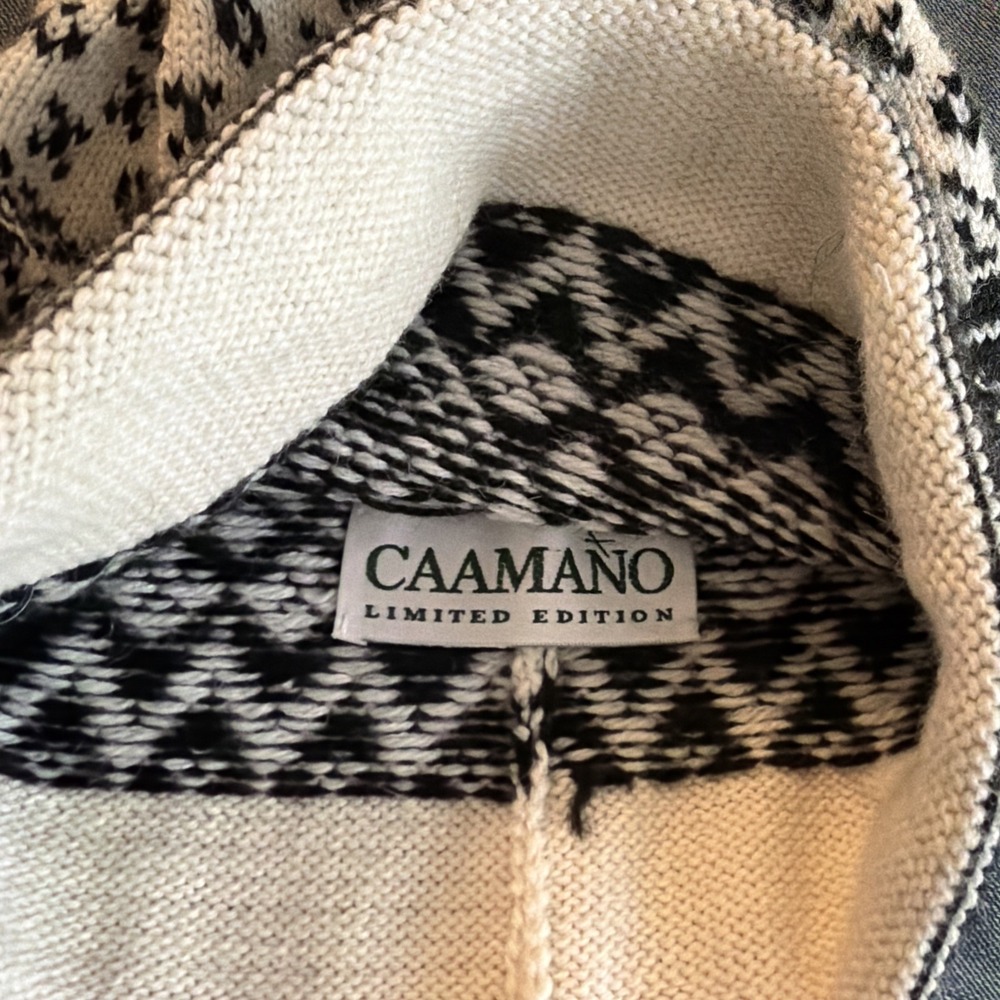 Fair Isle Caamano Limited Edition Alpaca Wool Pom Beanie Hat Knit Adult Gorpcore - Picture 2 of 3